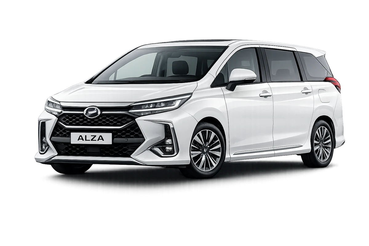White Perodua Alza