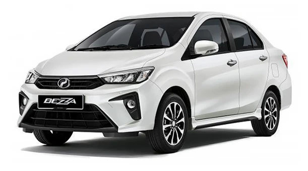 White Perodua Bezza sedan